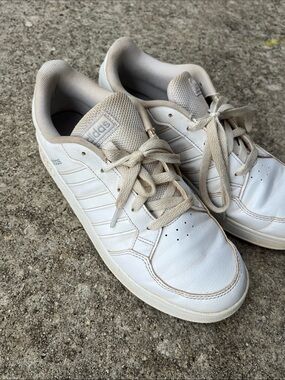 adidas White and Beige Low-Top Sneakers